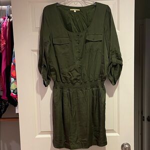 Gianni Bini Dark Green Long Sleeve Dress